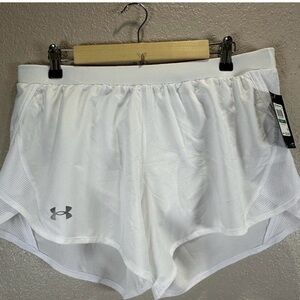 Under Armour Loose Fly By 2.0 Shorts NWT White